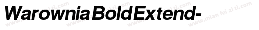 Warownia Bold Extend字体转换